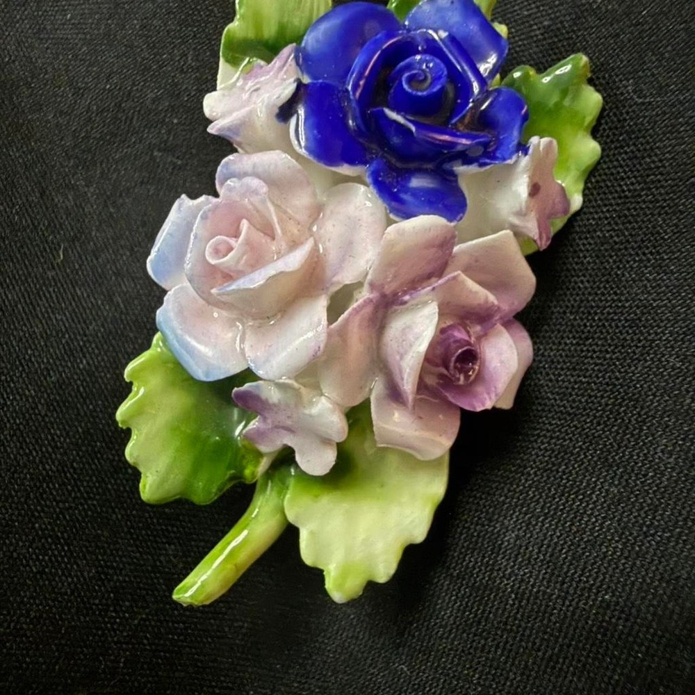 Royal Adderley Floral Brooch Made in England